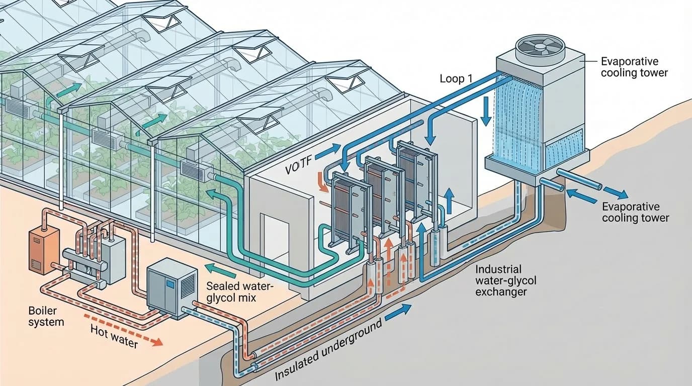 Engineering Drawing — Venlo Greenhouse Interior, Climate Bay Design
